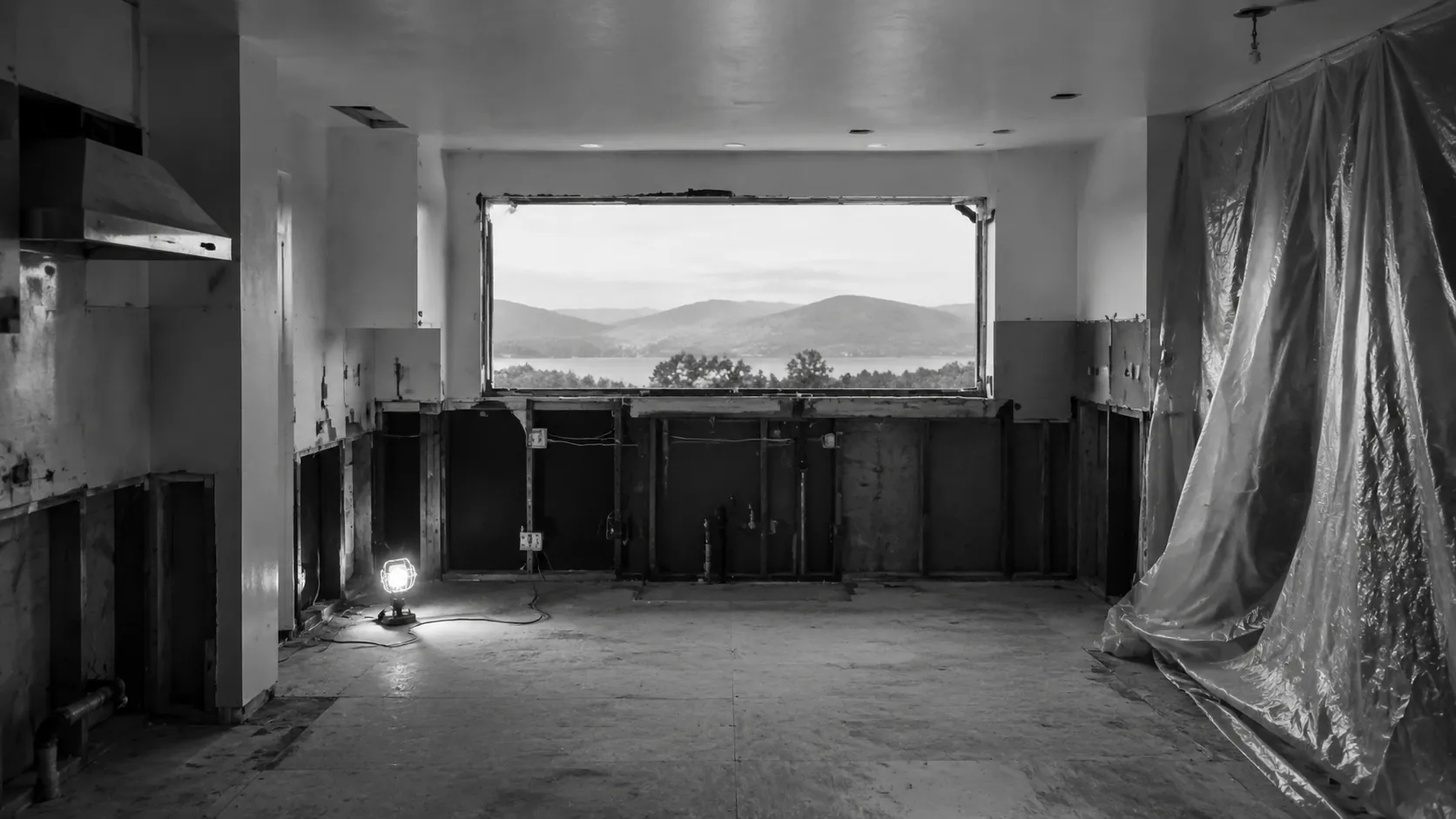 Capitol Hill Kitchen — gutted state, before framing.